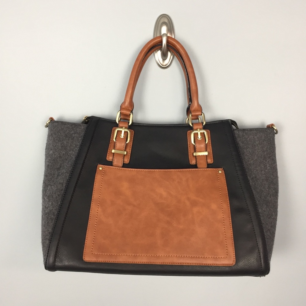 Sole Society Vegan Leather Felt Jenson Winged Tote